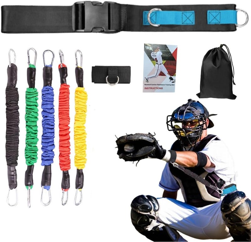 ENERACES Baseball Resistance Bands for Catcher – Pro-Grade Catcher Framing Receiving Aid | 5-Level Adjustable Catcher Resistance Bands for Baseball/Softball Training (All Ages) - Image 1